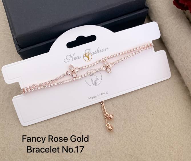 14 Designer Rose Gold Bracelets Wholesale Shop In Surat
